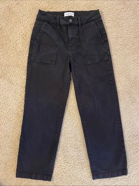 Studio Blue Black High-Rise Utility Ankle Pants
